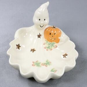 Lenox Occasions Ghost Candy Dish Halloween Pumpkin Bowl Ceramic #6386866